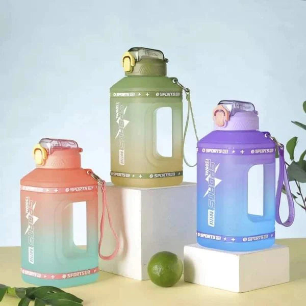 Handled Motivational Water Bottle with a Straw 1.5L