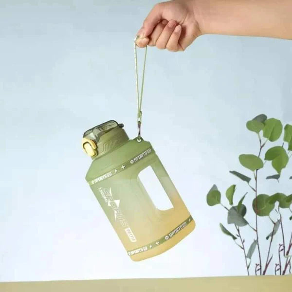 Handled Motivational Water Bottle with a Straw 1.5L