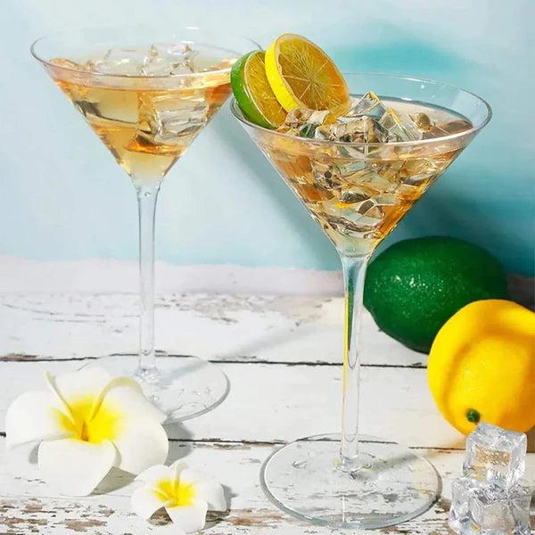 6pcs Elegant Martini Cocktail Glass Set – 190ml Goblet Glasses