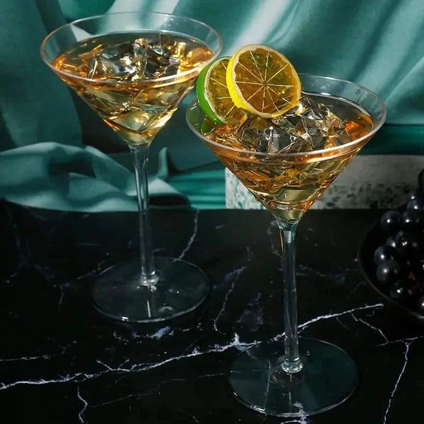 6pcs Elegant Martini Cocktail Glass Set – 190ml Goblet Glasses