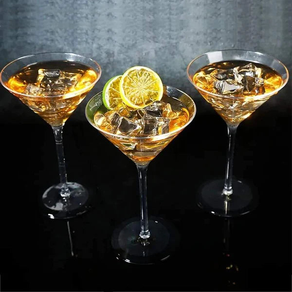 6pcs Elegant Martini Cocktail Glass Set – 190ml Goblet Glasses