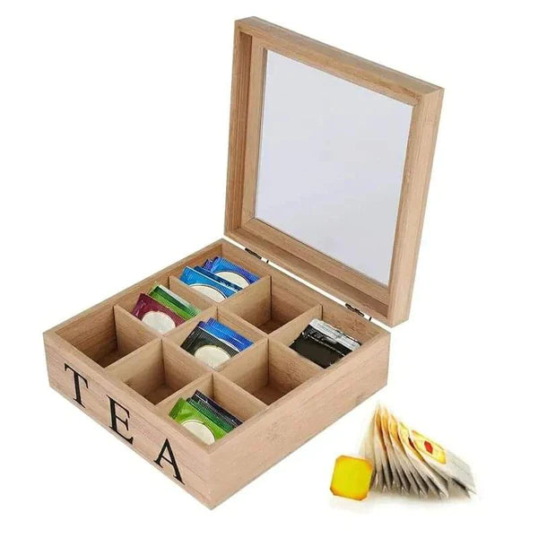 Bamboo Teabag Organizer
