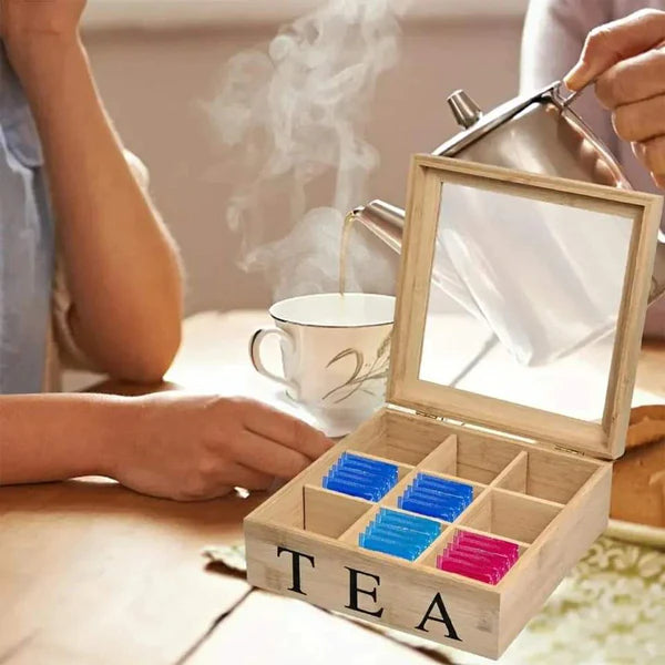 Bamboo Teabag Organizer