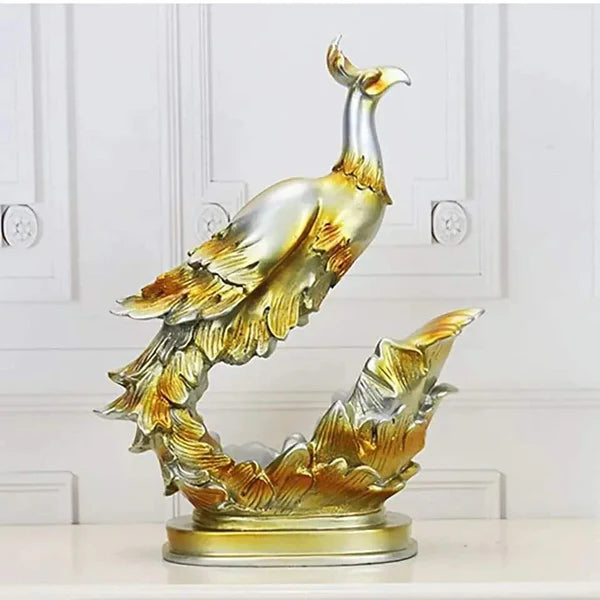 Golden Blue Peacock Bottle Holder