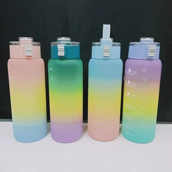 1Litre Motivational water bottle without a straw