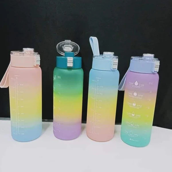 1Litre Motivational water bottle without a straw