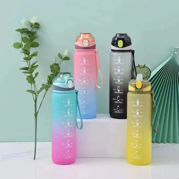 1Litre Motivational water bottle without a straw