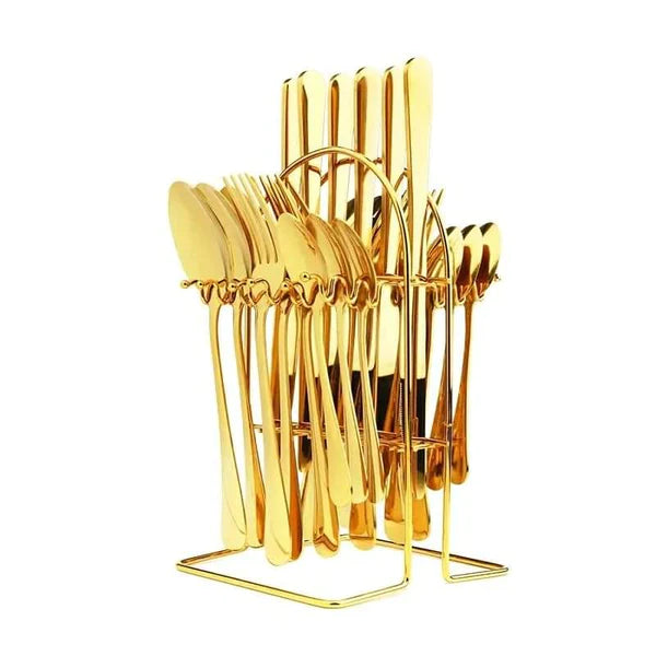 24pcs Cutlery Set Gold