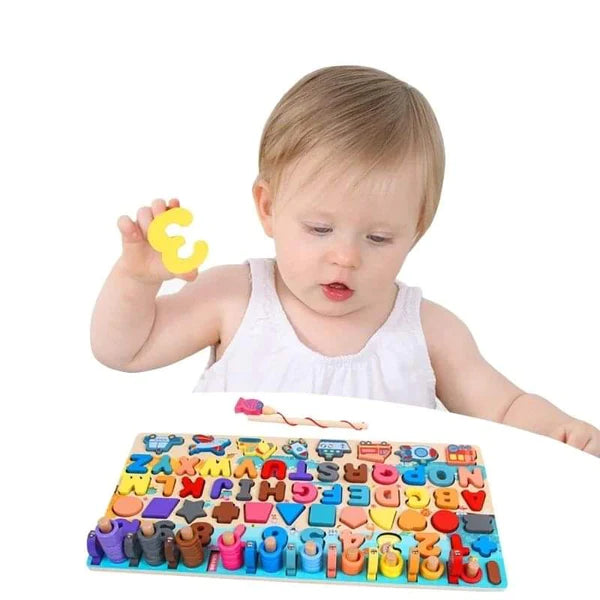 7 in1 wooden kids Alphabet Montessori board