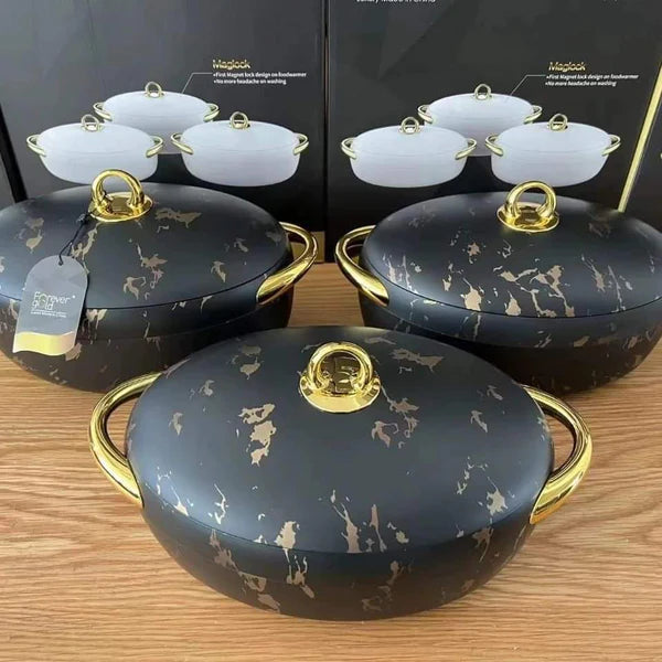 3pcs Set Luxurious Nordic Insulated Hotpots