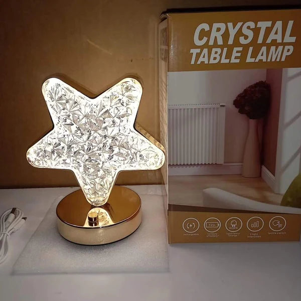 Assorted Rechargeable Crystal Table Lamps