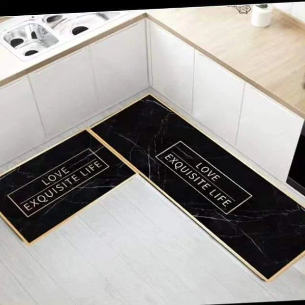 2pcs Rubber bottom kitchen mats