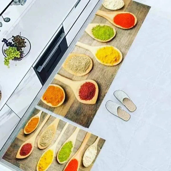 2pcs Rubber bottom kitchen mats