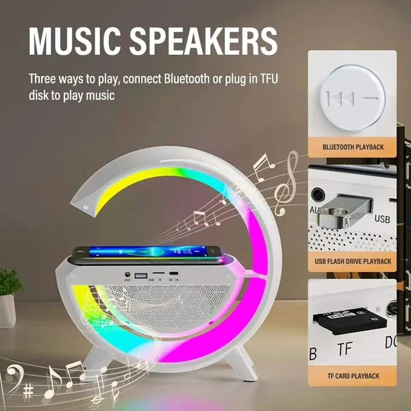 3in 1 Rainbow Light/Wireless Charger)Speaker