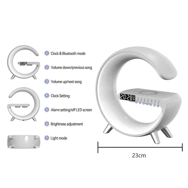 3in 1 Rainbow Light/Wireless Charger)Speaker