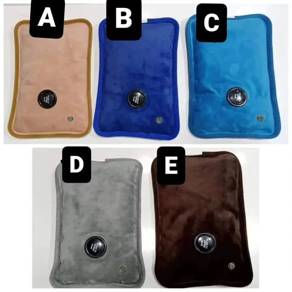 Large 2.5L hot water bottle with a fleece cover