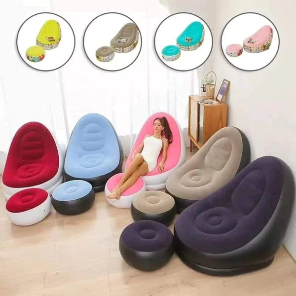 Inflatable Deluxe Lounge Seat (2pcs Sets)+ Electric pump
