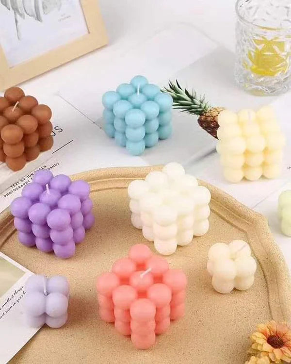 3D Non-stick Bubble Cube Candles Silicone Mold
