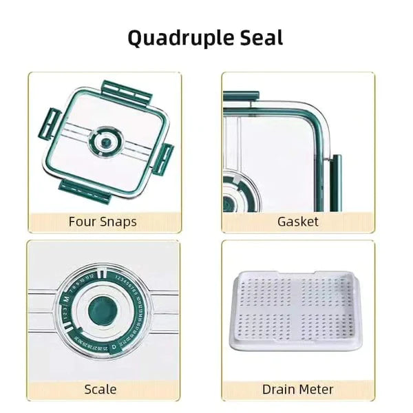 3pc fridge organizer containers