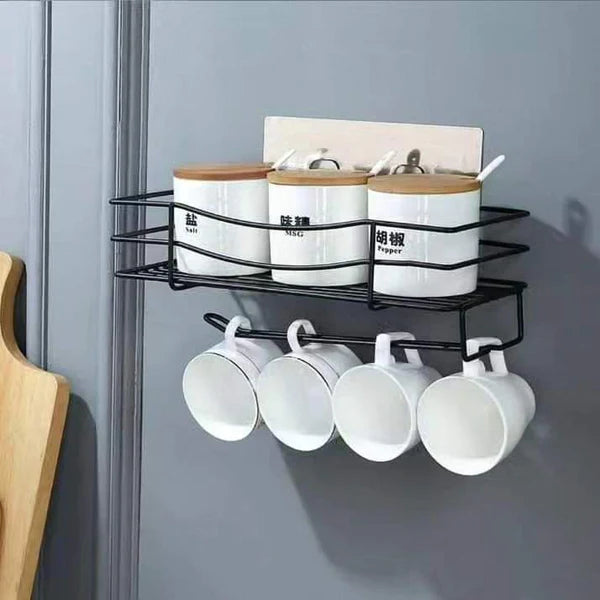 Wall Mounted Self Adhesive Storage Rack