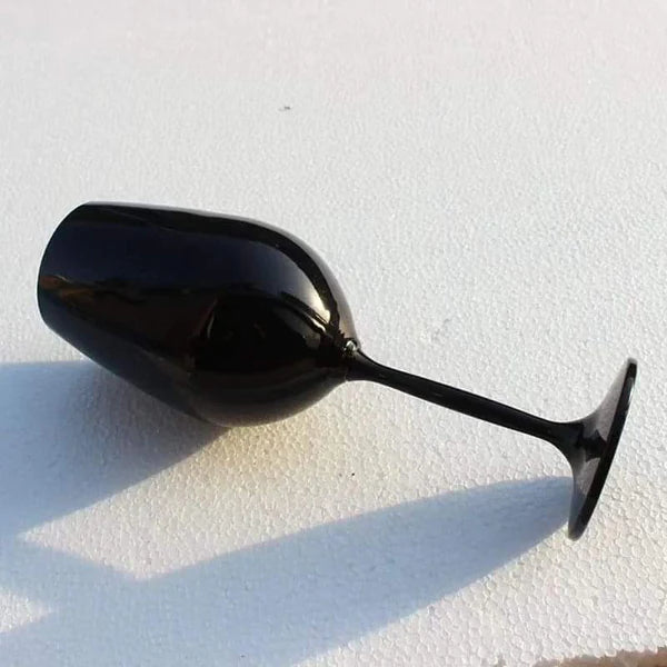 6pcs Black Glass Goblets