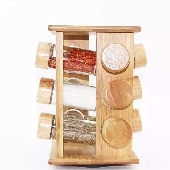 Bamboo Spice Rack 12pcs