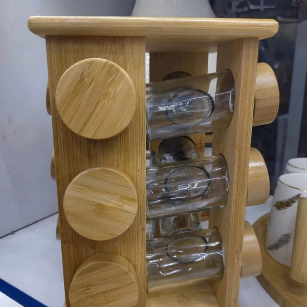 Bamboo Spice Rack 12pcs