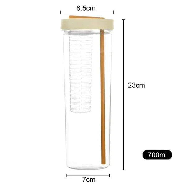 Clear Acrylic 800ml Smoothie Tumbler With Foldable Straw