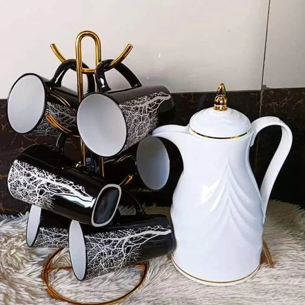 6pcs tea set with flask