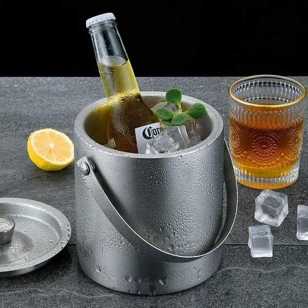 Stainless steel ice bucket