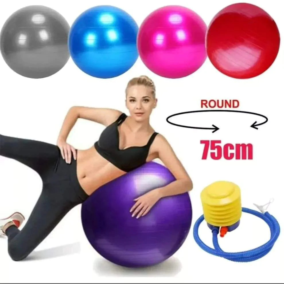 75cm Yoga Exercise Ball/Pregnancy Ball/Therapy Ball
