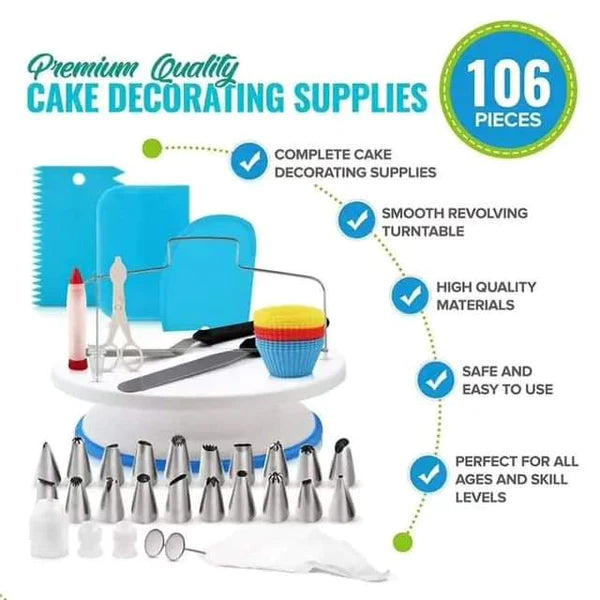 BAKING & CAKE DECORATING TOOLS SET 106 PCS