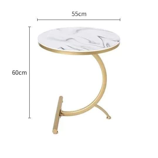 C Shaped Modern Accent Table