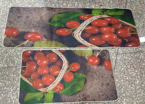 2pcs Exquisite Rubber Bottom Kitchen Mats