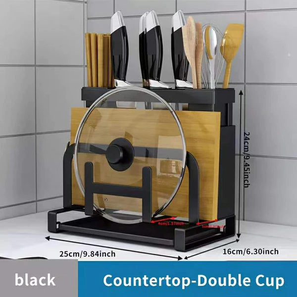 Kitchen Chop stick/Chopping Board And Pot Lid Storage Rack