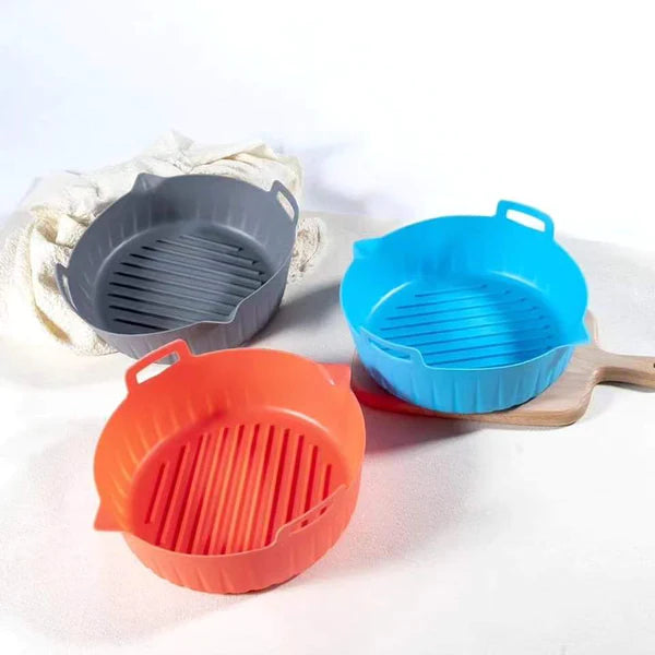 Reusable Silicone Air Fryer Mats Non Stick Round Liners for Easy Cleaning