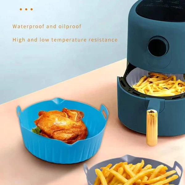 Reusable Silicone Air Fryer Mats Non Stick Round Liners for Easy Cleaning