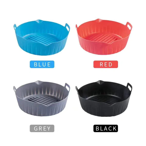 Reusable Silicone Air Fryer Mats Non Stick Round Liners for Easy Cleaning