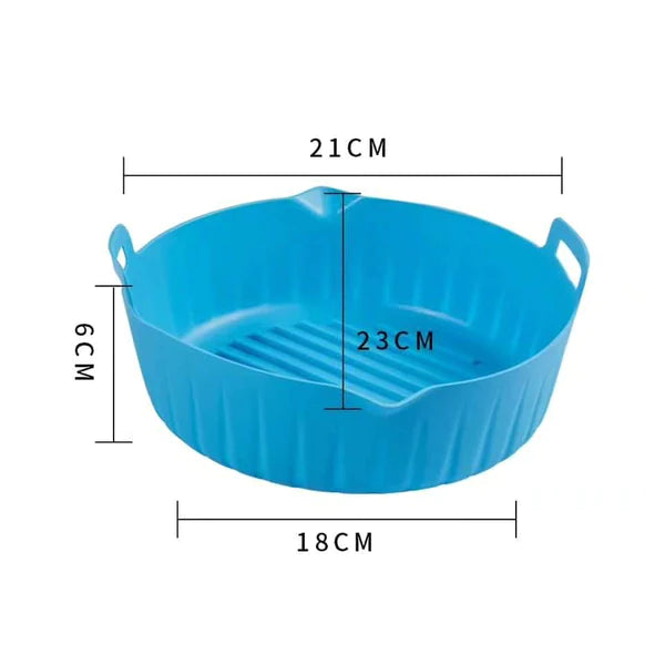 Reusable Silicone Air Fryer Mats Non Stick Round Liners for Easy Cleaning