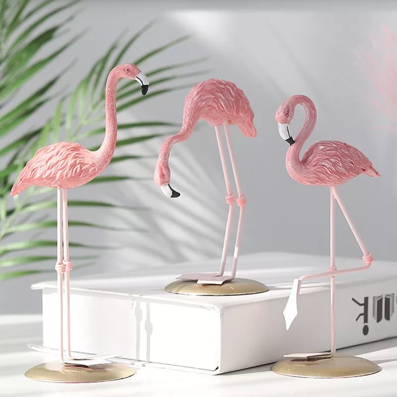 Flamingo Ornament 3pc set