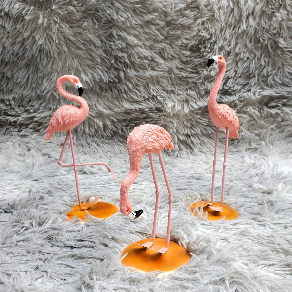 Flamingo Ornament 3pc set