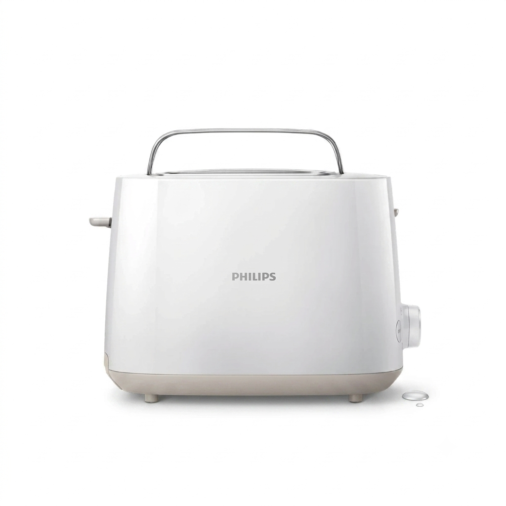 Philips Daily Collection Toaster - 2 Slots, 8 Browning Settings, Integrated Bun Warming Rack, Compact Design