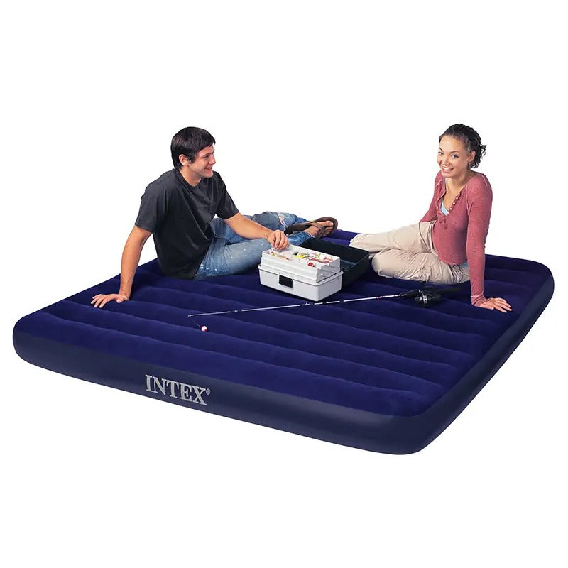 Intex Inflatable Air Mattress Comfortable Double/Queen Size Air Bed with Built-in Pump – Durable Guest Bed for Home, Camping, Travel & Emergencies | Buy in Kenya