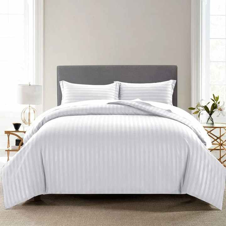 6pcs Set 7*8 Feet White stripped Duvet Cover