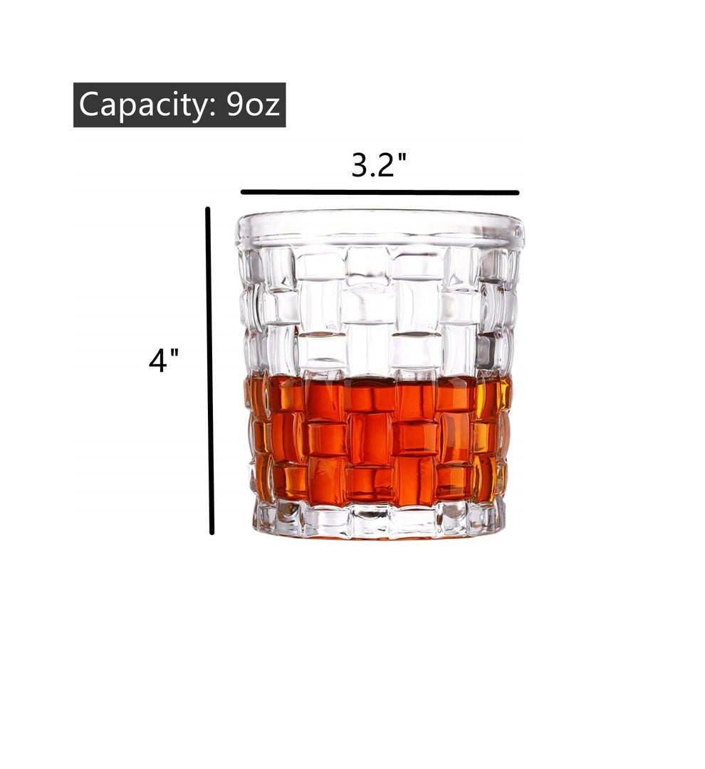 6pcs Medium Whiskey Glass 250ml Hard Glass Glasses Brandy Vodka Liquor Whiskey Drinking Glasses