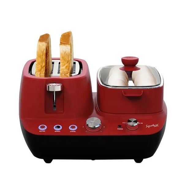 3in1 Multipurpose Breakfast Maker Multi-Function Toaster, Grill & Coffee Maker Family-Size Portable Breakfast Machine