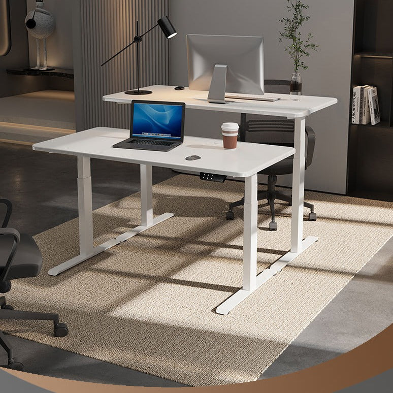 Electric Height Adjustable Desk Ergonomic Sit-Stand Work from Home Table with Memory Preset Controller – Sturdy Aluminum Frame, Scratch-Resistant Top | Office & Gaming Desk 1.4m