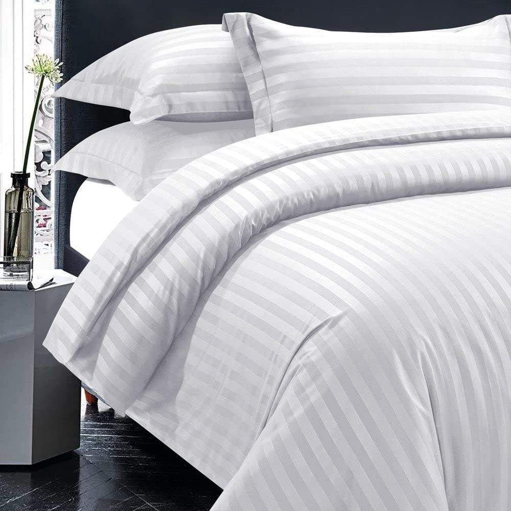 6pcs Set 7*8 Feet White stripped Duvet Cover