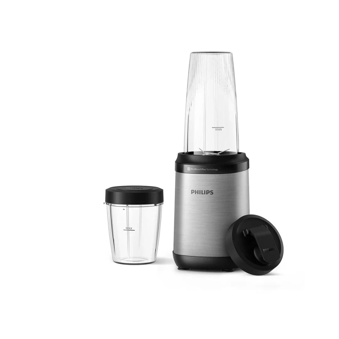 Philips 5000 Series Metal Personal Blender 800W - ProBlend Plus Tumbler 700ml with Storage Lid, 300ml Cup, One-Touch
