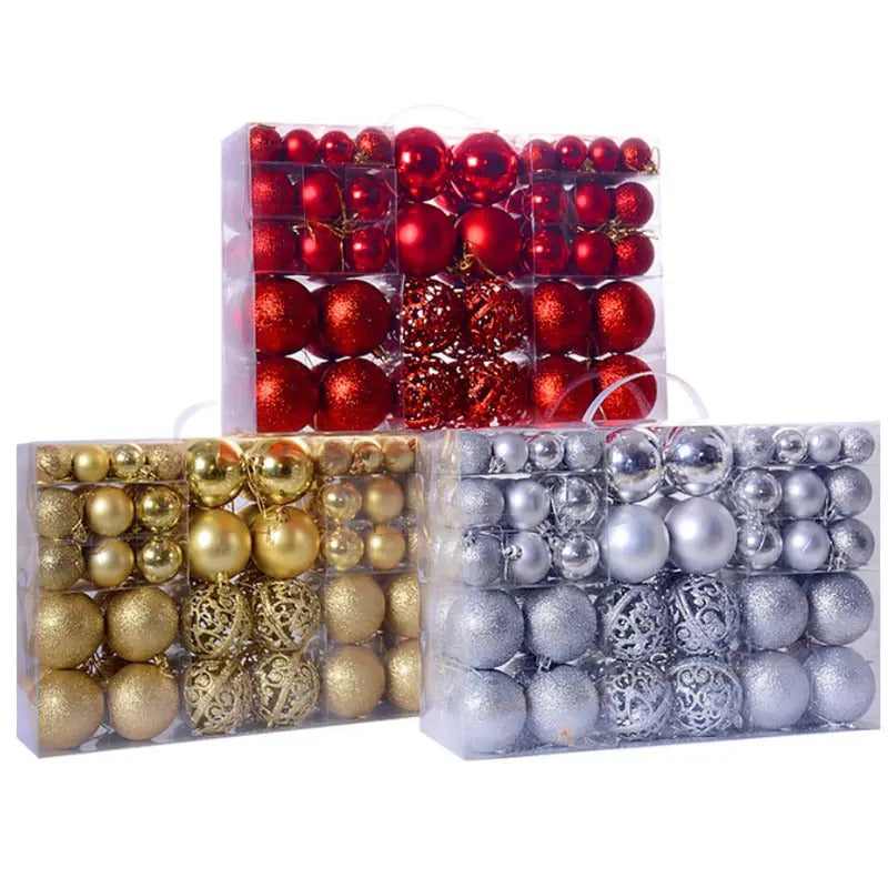 100pcs Christmas Tree Ornaments with 3-6cm Balls